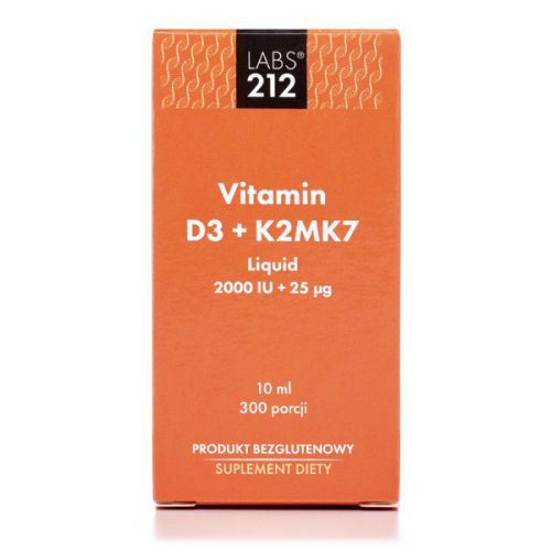 LABS212 Vitamin D3 + K2MK7 2000IU + 25 ug krople