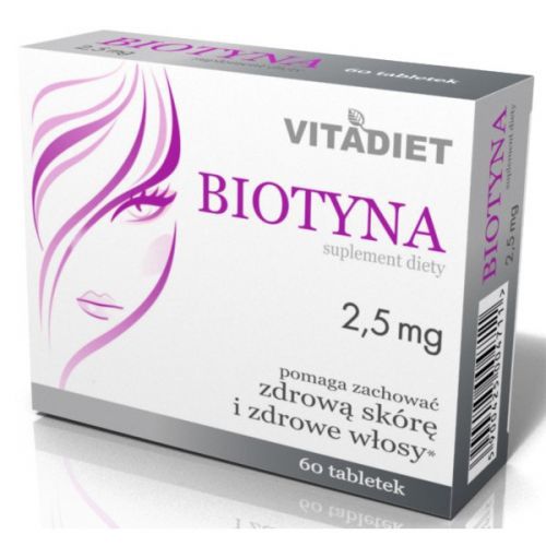 Vitadiet Biotyna 2,5 Mg 60 Tab Piękne Włosy