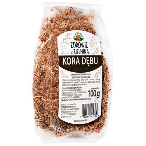 Natura Wita Kora Dębu 100G Działa Przeciwzapalnie