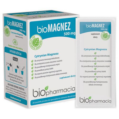 Biopharmacia bioMagnez 500 mg 20 saszetek