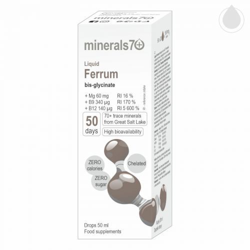 Minerals7+ Ferrum liquid krople 50 ml żelazo