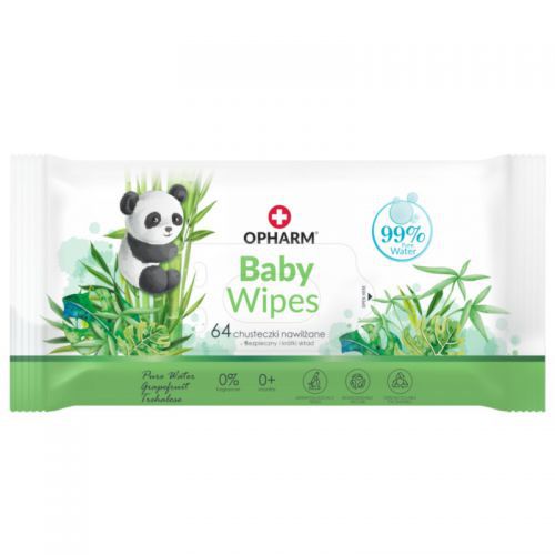 Opharm Baby Wipes 64 szt chusteczki nawilżane