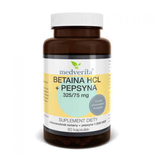 Medverita Betaina HCL + Pepsyna 325/75 mg