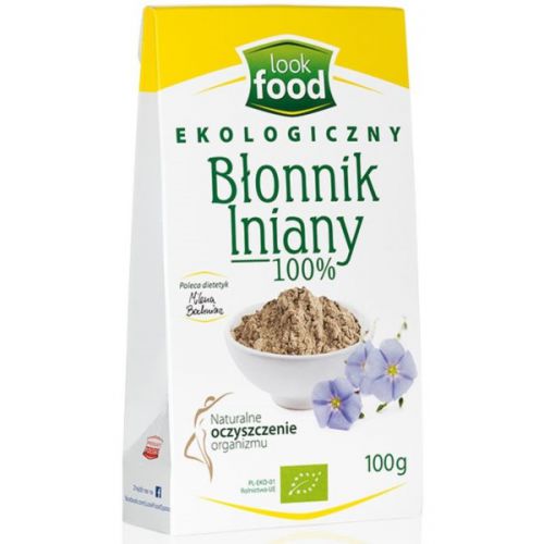 Look Food Błonnik Lniany 100% Naturalny Bio 100G