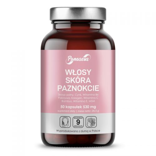 Panaseus Włosy Skóra Paznokcie 50 k 530 mg